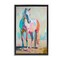 Stupell Industries Pastel Hued Horse Framed Floater Canvas Wall Art Design by Petal Prints Design